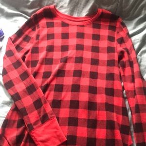 Plaid long sleeve tee